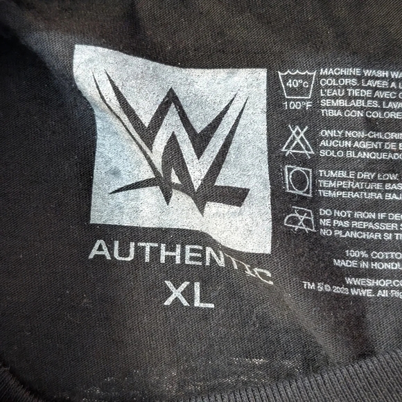 WWE Black Hollywood 3:16 Tee W/ Skull 💀 On Back - Picture 3 of 3